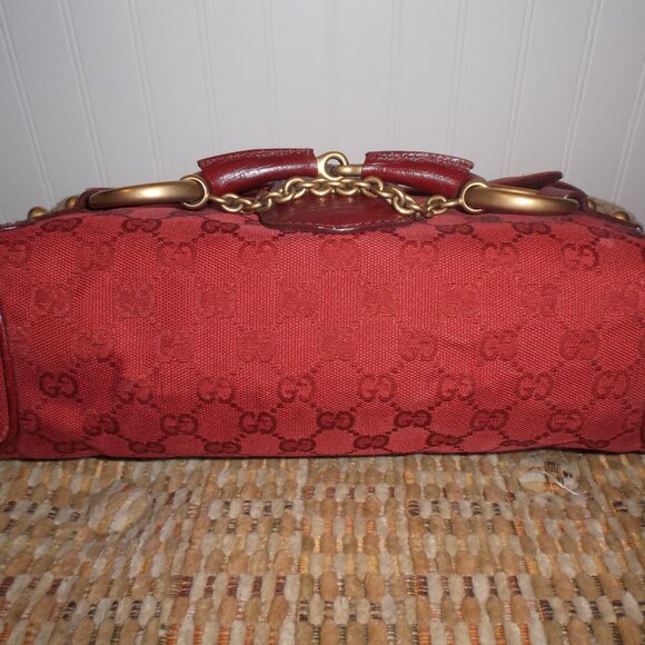 Gucci Tom Ford Era Horsebit Crimson Red Shoulder Bag - Picture 6 of 12